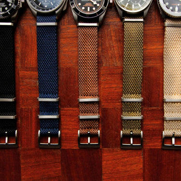 Vintage Style Woven Fabric Military Watch Strap